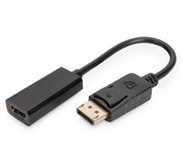 Digitus Cable Adaptador DisplayPort a HDMI tipo A con Bloqueo Macho/Hembra 15cm