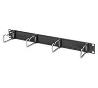 DIGITUS Cable patch panel with feed-through - 1U - 4 guide brackets 40 x 75 mm -