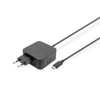DIGITUS Caricabatterie 65 W - con Cavo di Ricarica USB-C -Caricatore rapido Power Delivery (PD 3.0) - per MacBook PRO/Air, Lenovo, ThinkPad, HP, dell, ASUS, Acer e dispositivi mobili - Nero