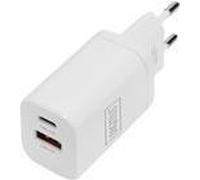DIGITUS Caricatore USB 1x USB-A / 1x USB-C 30W Dual Port, 1x 2,4A, 1x 3A, QC3.0