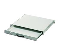Cassetto Estraibile Con Maniglia E Chiusura A Chiave Per Armadi Rack 19 Misure Mm. 482X45X492 Colore Grigio Chiaro