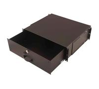 Cassetto Per Armadi Rack 19 Con Serratura 3 Unita' Colore Nero Ral9005-Dimensioni (L/P/A) Mm. 485X480X134