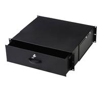 Cassetto Per Armadi Rack 19 Con Serratura 3 Unita' Colore Nero Ral9005-Dimensioni (L/P/A) Mm. 485X480X134