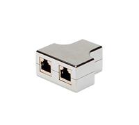 Adattatore Da 1 Connettore 8 Poli Femmina A 2 X 8 Poli Femmina Schermato Cat 5E