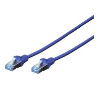 DIGITUS CAT 5e SF-UTP Patch Cable, 3m, cavo di rete LAN DSL Ethernet, PVC, AWG 26/7, blu, Cat-5e - 3 m, Cavo patch - SF-UTP - PVC