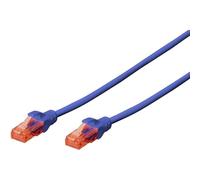 DIGITUS CAT 6 Cavo patch U-UTP, 3m, rete LAN DSL Cavo Ethernet DSL, PVC, CCA, AWG 26/7, blu, Cat-6 - 3 m, Cavo patch - U-UTP - PVC - CCA