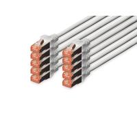 DIGITUS CAT 6 S/FTP patch cord, 10 units Patch Cable - S-FTP - LSZH Cat-6 - 1 m