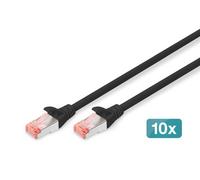 DIGITUS CAT 6 S/FTP Patchkabel 10 PezzoCavo Rete SFTP 0,5 m DK-1644-005-BL-10