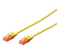 DIGITUS CAT 6 U-UTP Patch Cable, 2m, cavo di rete LAN DSL Ethernet, LSZH, rame, AWG 26/7, giallo, Cat-6 - 2 m, Cavo patch - U-UTP - LSZH