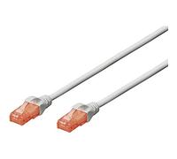 DIGITUS CAT 6 U-UTP Patch Cable, 2m, cavo di rete LAN DSL Ethernet, LSZH, rame, AWG 26/7, grigio, Cat-6 - 2 m, Cavo patch - U-UTP - LSZH