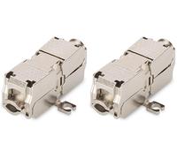 Digitus CAT-6A Coupler schermato - 500 MHz 10GBase-T - per uso sul campo - Design Keystone - AWG 22-26 - Contatti nichelati - Connettore CAT-6A (Confezione da 2)