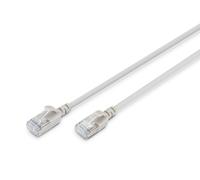 Digitus Cavo LAN Cat 6A - 5 m - Versione sottile AWG 32/7-10 Gbit/s - Cavo di rete RJ45 - F/FTP - PoE+ - LSZH - Compatibile con Cat-7, Cat-6, Cat-5e - Grigio