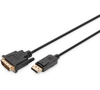 Digito DisplayPort Adattatore Cavo-Displayport / DVI 3M (M / Interlock, DP 1.1A Comp., CE, Black, AK-340306-030-S)