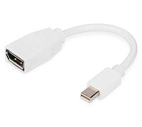 DIGITUS Cavo adattatore DisplayPort - da mini DP a DP - Displayport 1.2-4k/30Hz - 0,15 m - bianco