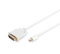 Cavo di Collegamento Digitus Mini DisplayPort-DVI 2m Bianco