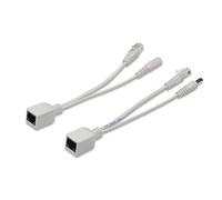 Cavo adattatore PoE passivo DIGITUS - Fast Ethernet, iniettore e splitter - Spina e presa DC 5,5mm, 100 MBit/s