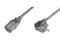 DIGITUS Cavo di collegamento alla rete - 5,0 m - CEE 7/7 (Tipo-F) 90° a C13 - spina/presa - H05VV-F3G - 1,0 mm² - Cavo di alimentazione