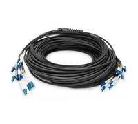 DIGITUS DK-2A33CU050BK-BBB - Cavo In Fibra Ottica OS2 - 50 m - da LC (UPC) a LC (UPC) - Cavo Di Breakout A 12 Fibre - 1/10 Gbit/s - Monomodale SM - Fibra: G.657.A1 9/125 µ - Nero (Black)