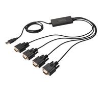 DIGITUS Cavo ® da USB 2.0 a 4xRS232 Nero 1,5 m USB tipo A DB-9 Maschio DA-70159