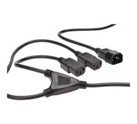 DIGITUS Cavo di alimentazione a Y 1,7 m IEC C14 Accoppiatore AK-440400-017-S