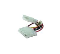 DIGITUS Cavo di alimentazione Molex interno - da Molex femmina a 4 pin a Molex maschio e connettore ventola a 3 pin - 0,3 m - adatto per ventole, dischi rigidi o unità ottiche