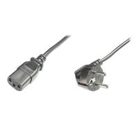 DIGITUS Cavo di collegamento alla rete - 5,0 m - CEE 7/7 (Tipo-F) 90° a C13 - spina/presa - H05VV-F3G - 1,0 mm² - Cavo di alimentazione