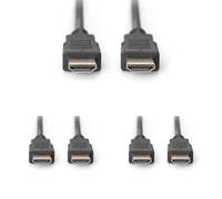Digitus Cavo di collegamento HDMI standard, tipo A - 3.0 m - con canale Ethernet - FullHD 1080p/60Hz - compatibile con TV/beamer/monitor - contatti placcati oro - nero