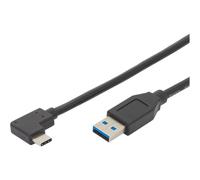 DIGITUS Cavo di collegamento Type-C USB Gen2 Type-C 90° su A AK-300147-010-S