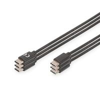 Digitus Cavo di collegamento USB 2.0-3 pezzi - 1,0 m - da USB C (M) a USB C (M) - 480 Mbit/s - Cavo Type-C - Nero