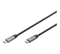 DIGITUS Cavo di collegamento USB-C - USB 3.0 Gen1 - da Tipo-C a Tipo-C - 5 Gbps - 60W Power Delivery - Thunderbolt 3-4k/60Hz - 1m - nero