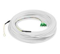 DIGITUS Cavo di discesa FTTH - monomodale - OS2-4 fibre - 4 connettori LC/APC - ottimizzato per la piegatura G.657A2 - LSZH - Lunghezza cavo 30 m - Cavo in fibra ottica