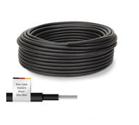 DIGITUS Cavo di installazione solare - 50 m - sezione del conduttore 6 mm² - H1Z2Z2-K - guaina XLPO - resistente ai raggi UV e agli agenti atmosferici - cavo solare per impianti fotovoltaici - nero