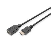 DIGITUS Cavo di prolunga HDMI High Speed, tipo A m/f - 2.0 m - con canale Ethernet - Ultra HD 4k/30Hz - compatibile con TV/beamer/monitor - contatti placcati oro - nero