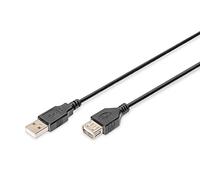 Digitus Cavo di prolunga USB 2.0 1,8 m - USB A (M) a USB A (F) 480 Mbit/s Nero