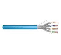 DIGITUS Cavo di rete 100 m Cat 6A - U-FTP (PiMF) Simplex - Regolamento sui prodotti da costruzione Eca - LSZH privo di alogeni - 500 MHz rame AWG 23/1 - Compatibile PoE+ - Cavo LAN - Blu