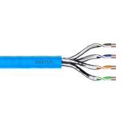 Digitus Cavo di Rete Cat 6A da 500 m - U-FTP Simplex - BauPVO Dca - LSZH Senza alogeni - 500 MHz Rame AWG 23/1 - Compatibile con Poe+ - Cavo Ethernet - Blu