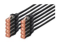 Digitus Cavo di Rete S-FTP Cat. 6 LSZH 0,5m Nero 10 Pezzi