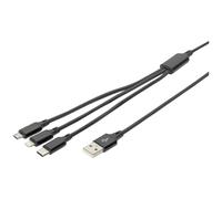 Digitus Cavo di ricarica USB Connettore Apple Lightning, Spina USB-A, Spina