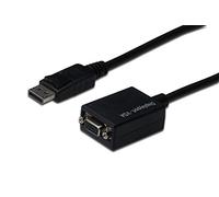 Digitus Cavo DisplayPort (0,2 m, DP-HD15, Maschio/Femmina, M/Blocco, DP 1,2 Compatibile, UL)