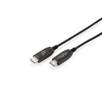 DIGITUS Cavo HDMI in fibra ottica - 80 m - UHD 8k 60Hz 4k 120Hz - HDMI 2.1 - 48 Gbps - eARC, HDR, HDCP 2.2, CEC - Cavo ibrido AOC - Contatti placcati in oro - Nero