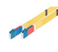 Digitus Cavo in fibra ottica OS2 - 3 m - da LC a LC - 5 pezzi - Duplex | 1/10 Gbit/s - Cavo LAN in fibra ottica monomodale (SM) - Tipo di fibra: 9/125 µ - Giallo (Yellow)