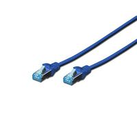 DIGITUS Cavo LAN Cat 5e - 1 m - Cavo di rete CCA con RJ45 - schermato SF/UTP - Compatibile con Cat6 e Cat5 - Blu