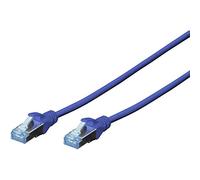 DIGITUS Cavo LAN Cat 5e - 1 m - Cavo di rete CCA con RJ45 - schermato SF/UTP - Compatibile con Cat6 e Cat5 - Blu