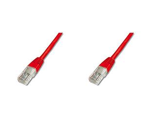 DIGITUS Cavo LAN Cat 5e - 5 m - Cavo di rete RJ45 - U/UTP non schermato - Compatibile con Cat-6 e Cat-5 - Rosso