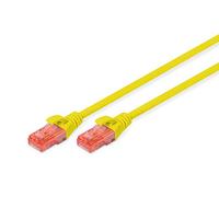 Digitus Cavo LAN Cat 6-0,25 m - Cavo di rete RJ45 - UTP non schermato - compatibile con Cat-6A e Cat-5e - Giallo