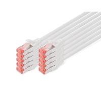DIGITUS Cavo LAN Cat 6 - 1 m - 10 pezzi - S/FTP schermato - 1 Gbit/s - 250 MHz -