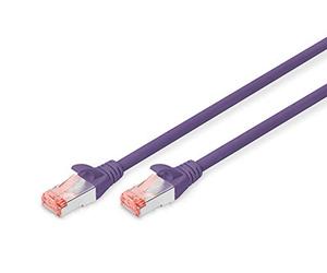 DIGITUS Cavo LAN Cat 6-2m - Cavo di rete RJ45 - S/FTP schermato - Compatibile con Cat 6A e Cat 7 - Viola