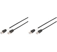 Digitus Cavo LAN Cat 6-3 m - Cavo di rete per esterni - S-FTP schermato - PoE+ e RJ45 - Compatibile con Cat 6A - Grigio (Confezione da 2)