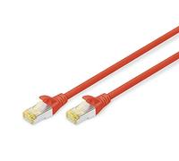 DIGITUS Cavo LAN Cat 6A - 5 m - Cavo di rete RJ45 - S-FTP schermato - Compatibile con Cat6 e Cat7 - Rosso