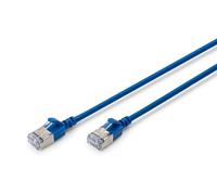 DIGITUS Cavo LAN Cat 6A - 5 m - Versione sottile AWG 32/7-10 Gbit/s - Cavo di rete RJ45 - F/FTP - PoE+ - LSZH - Compatibile con Cat-7, Cat-6, Cat-5e - Blu